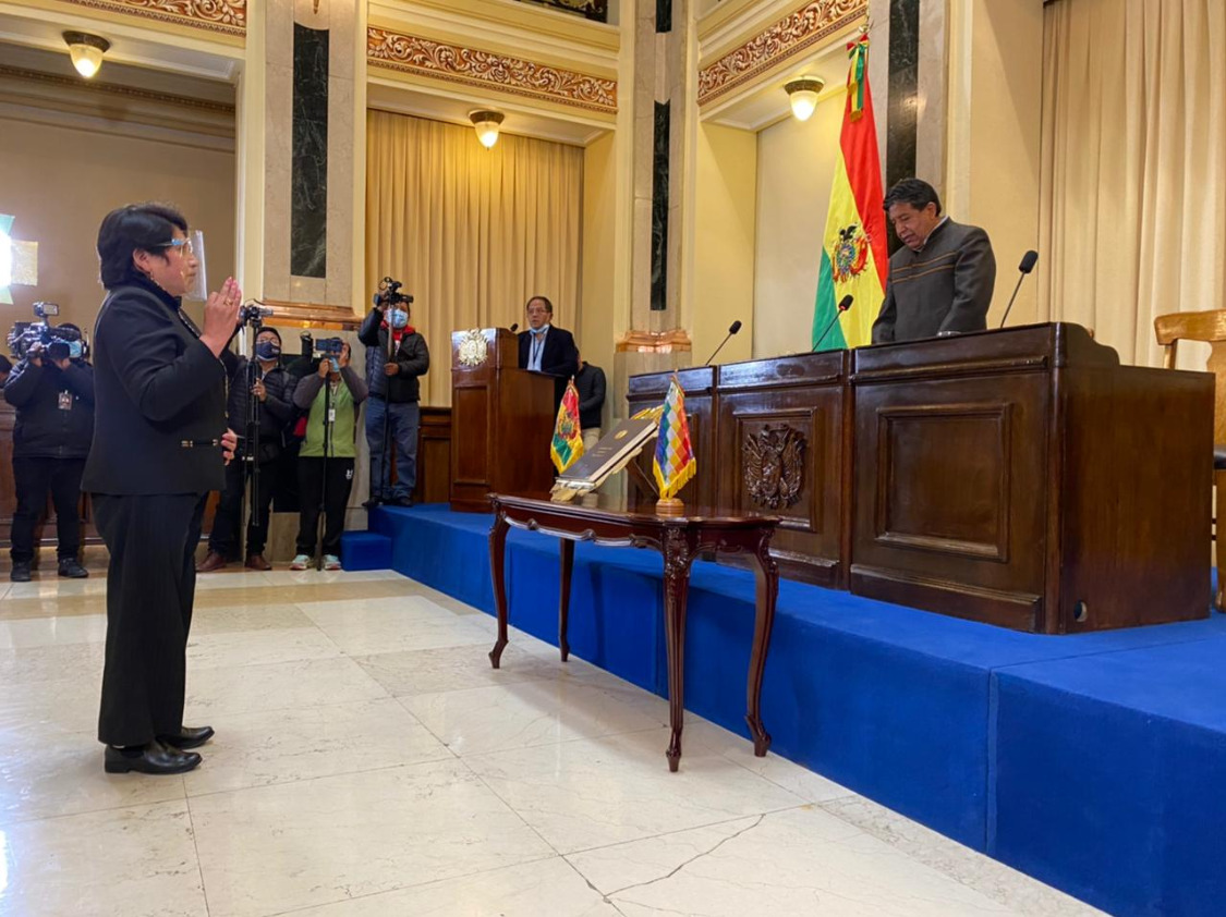 Posesionan a Dina Chuquimia como nueva vocal del TSE (amplia)