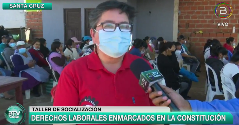 Ministerio de Trabajo socializa en taller los derechos laborales en en el municipio de La Guardia en Santa Cruz