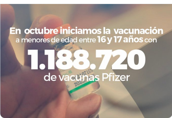 Presidente Arce anuncia vacunación anticovid para menores de 16 y 17 años