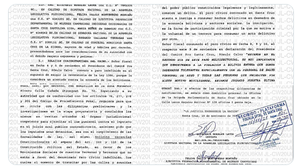 Presentan querella contra Rómulo Calvo por sedición e instigación pública a delinquir, además de otros delitos