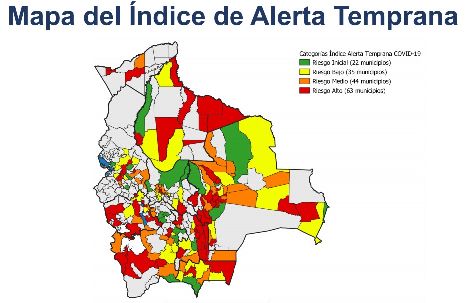 Índice de alerta temprana reporta 63 municipios con alto riesgo de contagios COVID-19