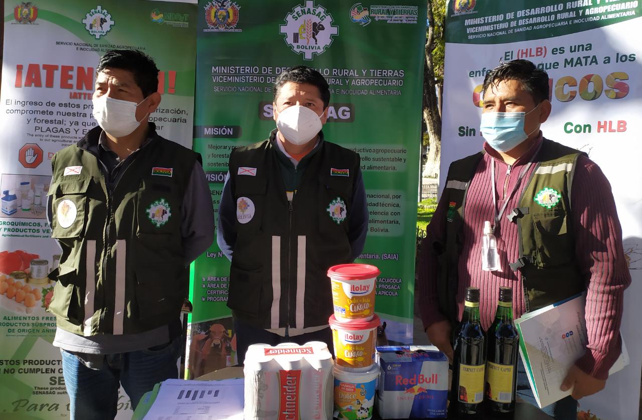 Técnicos del Senasag intensifican acciones de control al contrabando de productos agropecuarios en Chuquisaca