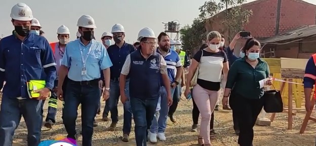 Evalúan avances en construcción del sistema de agua potable de Trinidad que tiene una inversión de Bs 172 millones