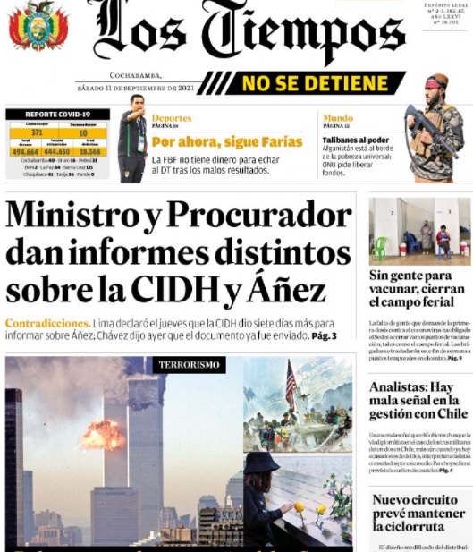 Ministerio de Justicia denuncia que periódico Los Tiempos falta a la verdad y no pidió contraparte en noticia sobre la CIDH