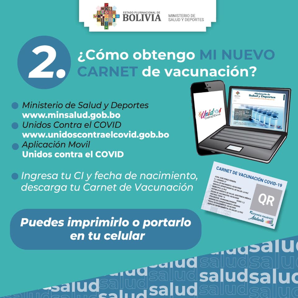Agetic: Carnet de vacunación cuenta con firma digital y protocolo de seguridad internacional que evita falsificación