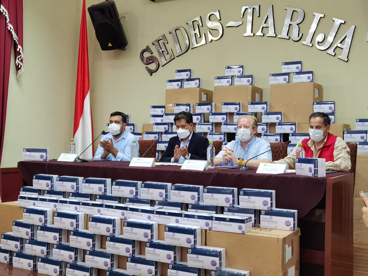 Tarija recibe lote de 12.625 pruebas de antígeno nasal para detección rápida del COVID-19