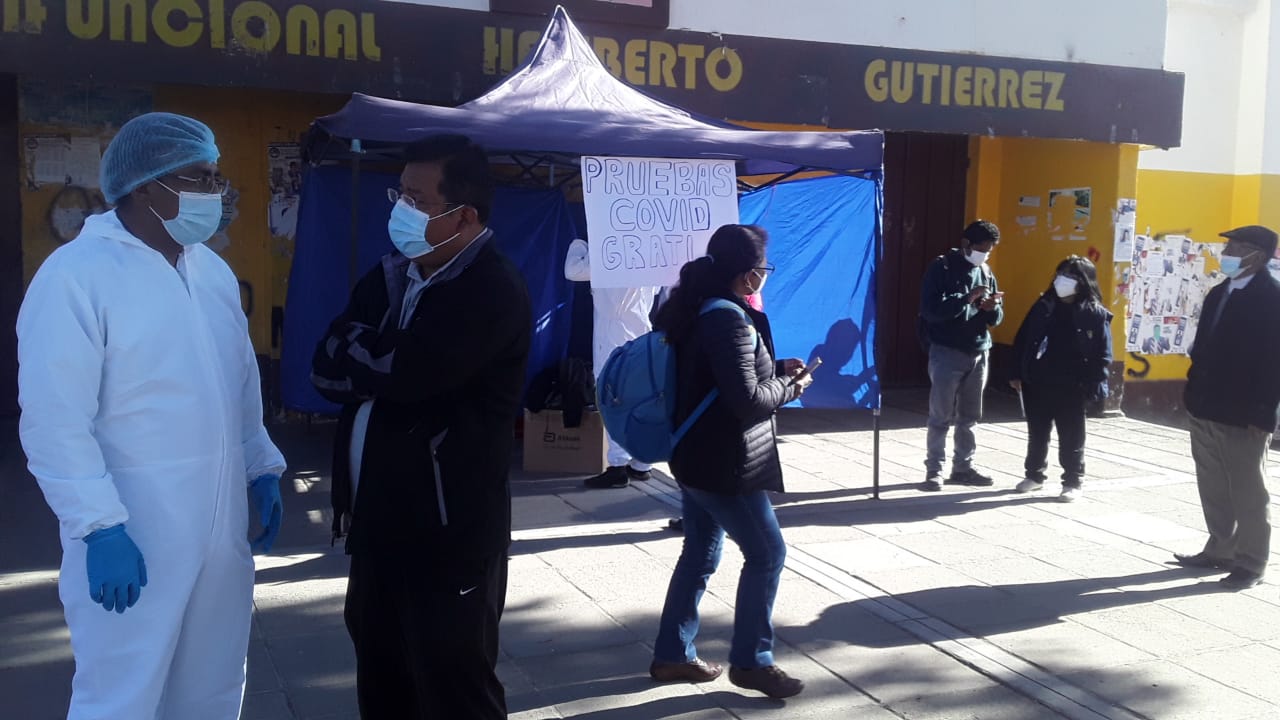 Habilitan tres puntos para pruebas antígeno nasales en El Alto