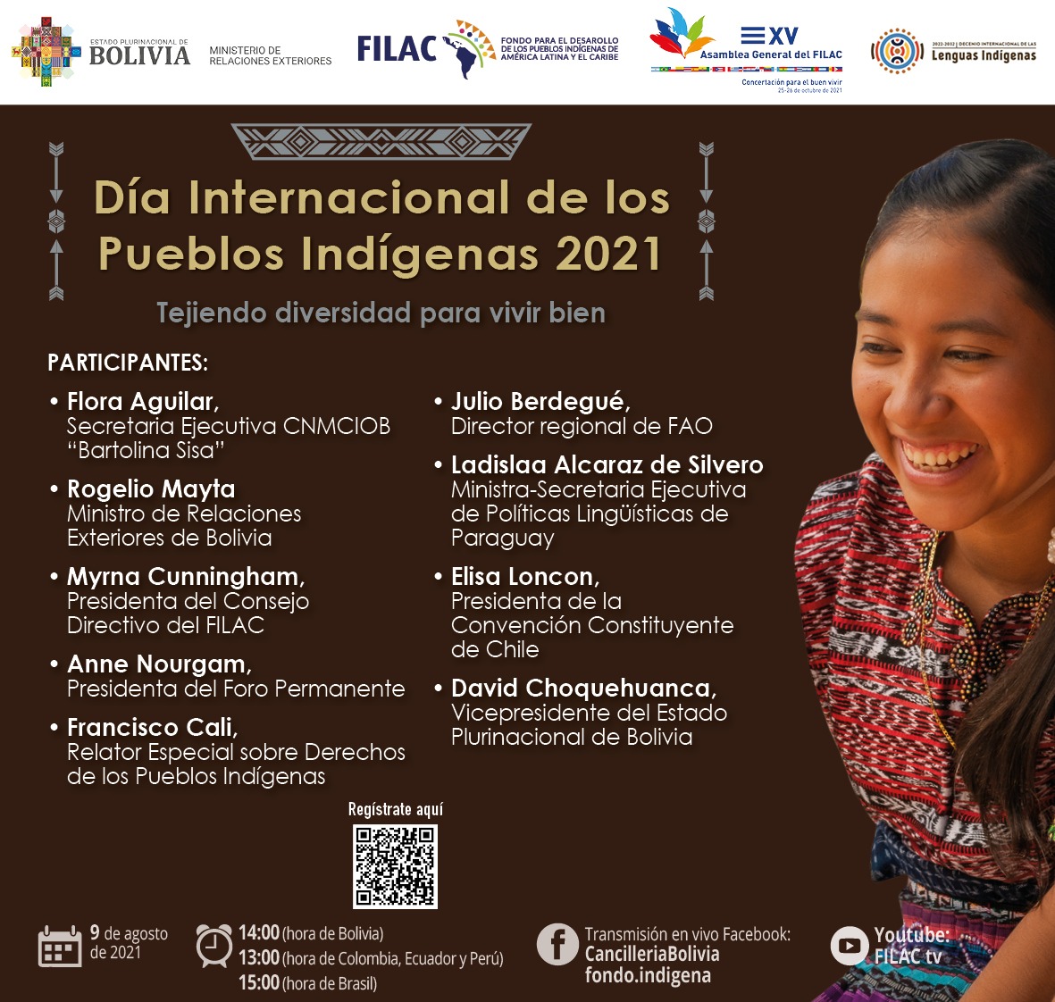 Organizan foro con la participación de destacadas personalidades en el marco del Día Internacional de los Pueblos Indígenas