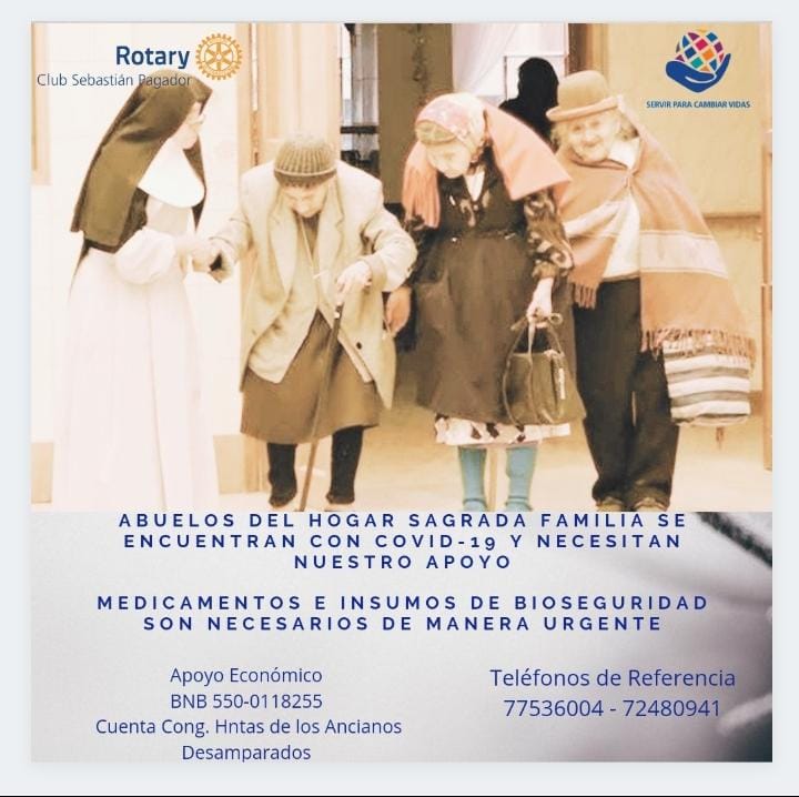 Oruro: Reportan que el 80% de la población del hogar de ancianos “La Sagrada Familia” se contagió con COVID-19