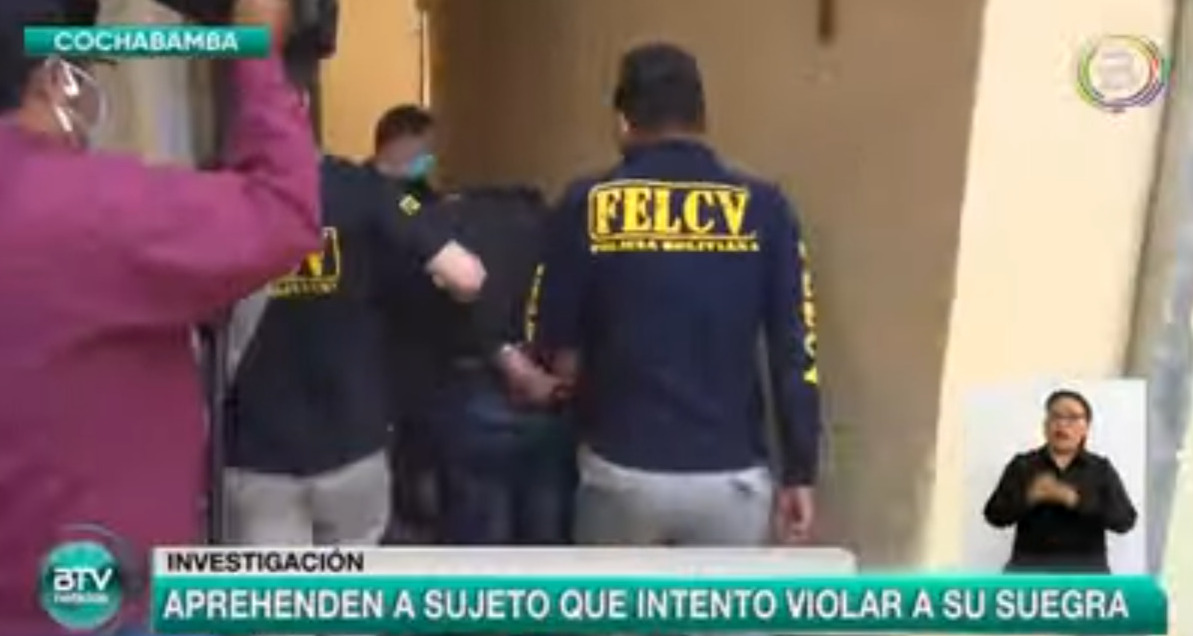 FELCV aprehende a un sujeto por intento de violación a una mujer de la tercera edad en Cochabamba