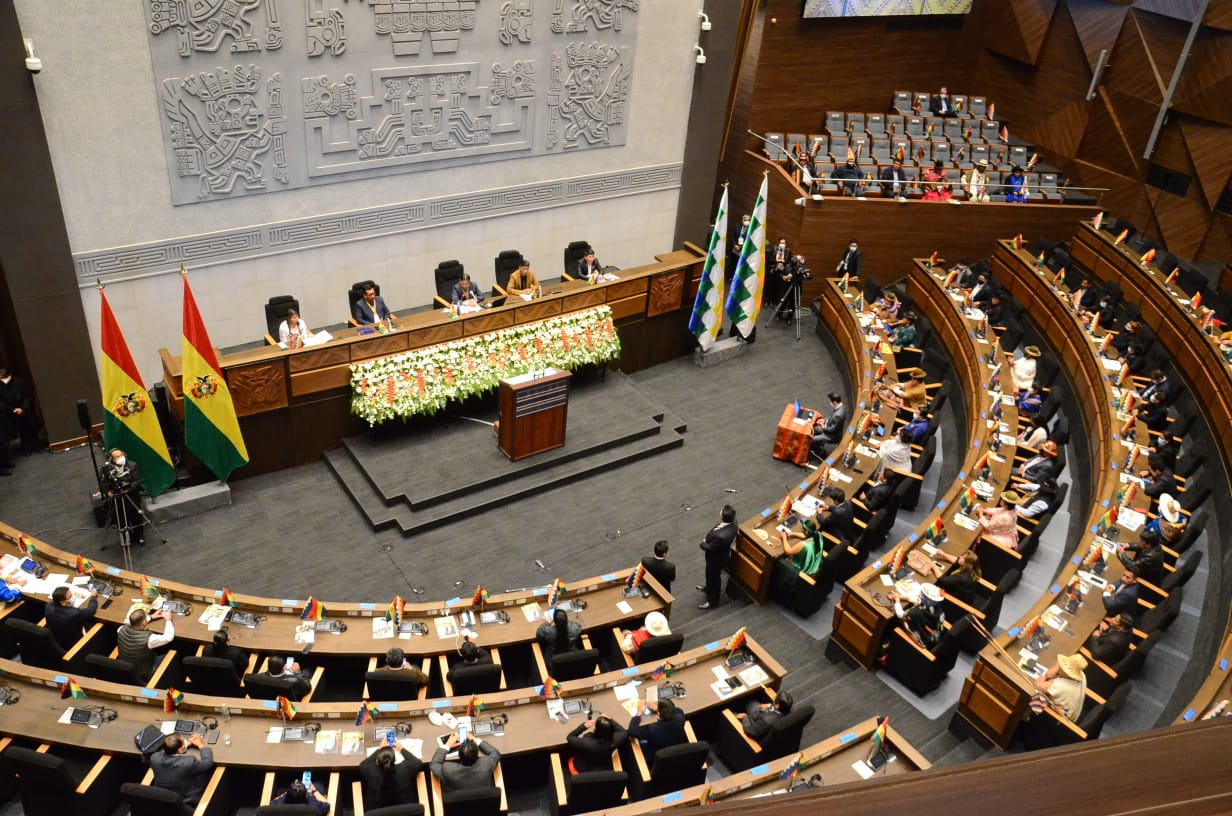 Asamblea Legislativa Plurinacional instala primera sesión ordinaria de la gestión 2021 - 2022