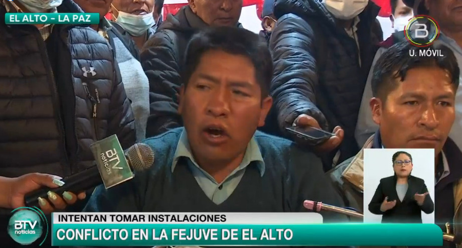 Denuncian intento de toma en las intenciones de la Fejuve de El Alto