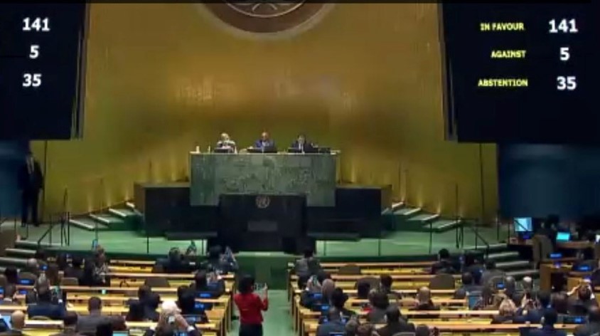 ONU aprueba una resolución que pide cesar el conflicto entre Rusia y Ucrania