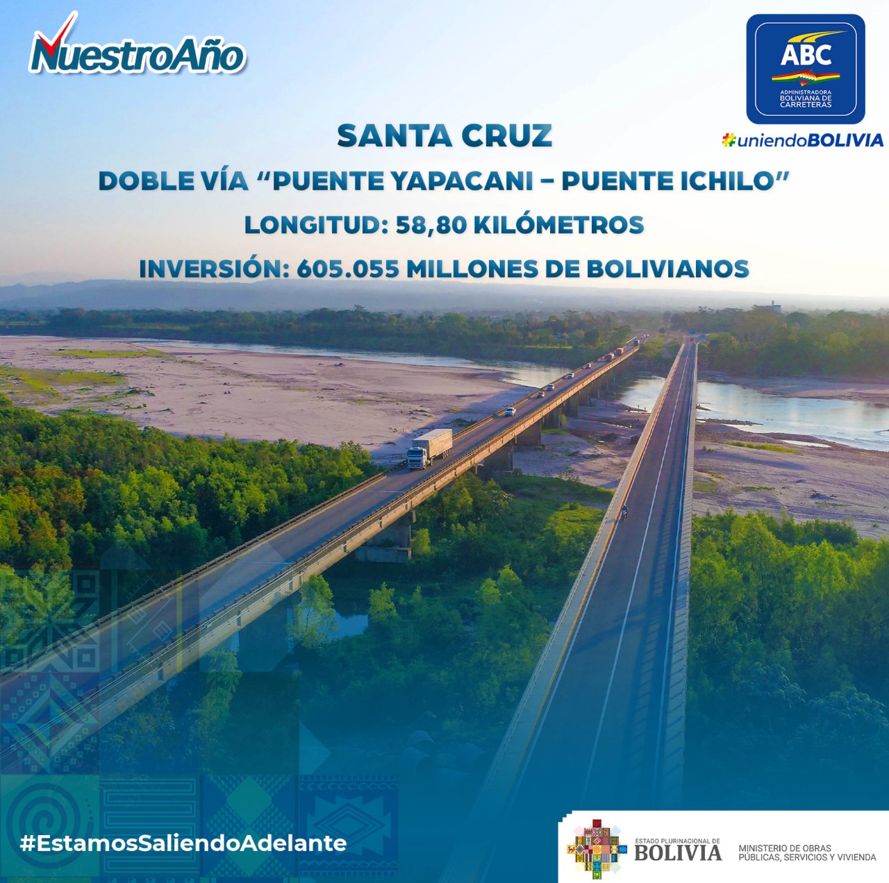 Gobierno de Arce impulsa la reactivación con la construcción, rehabilitación y conservación de carreteras