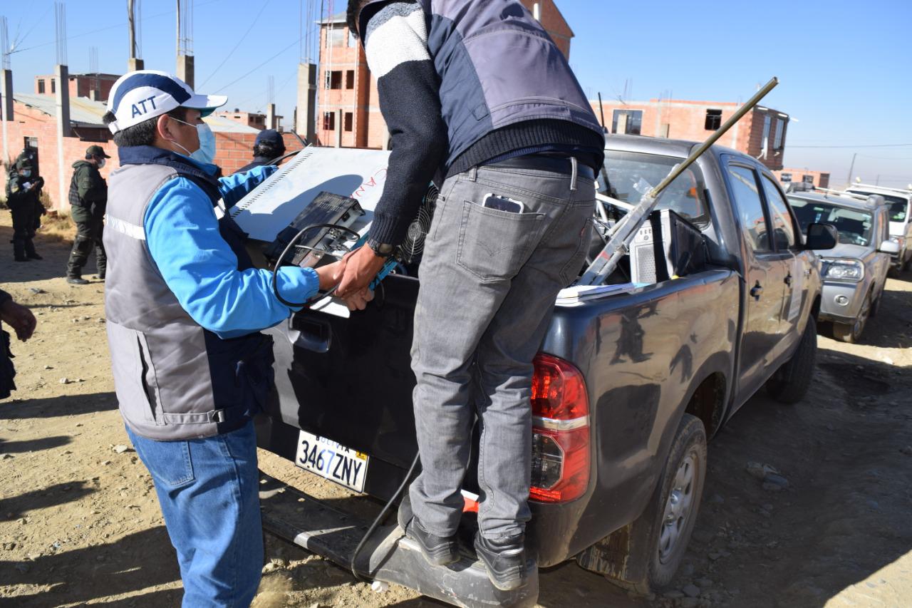 ATT interviene radioemisoras ilegales en la ciudad de El Alto