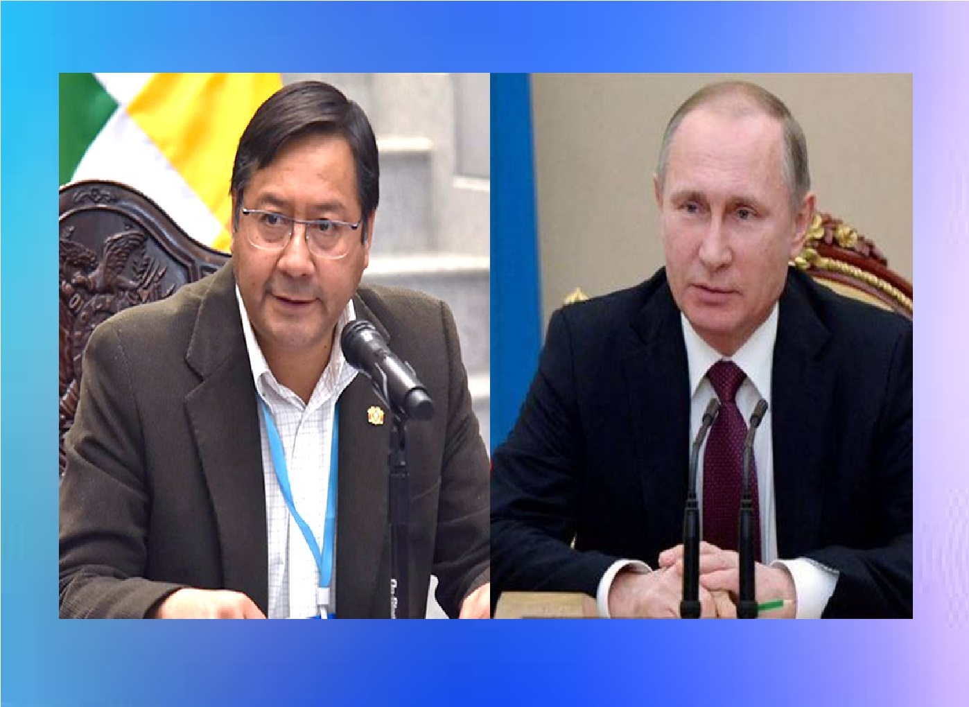 Arce y Putin analizan la lucha contra el COVID-19 y el suministro de vacunas rusas para Bolivia