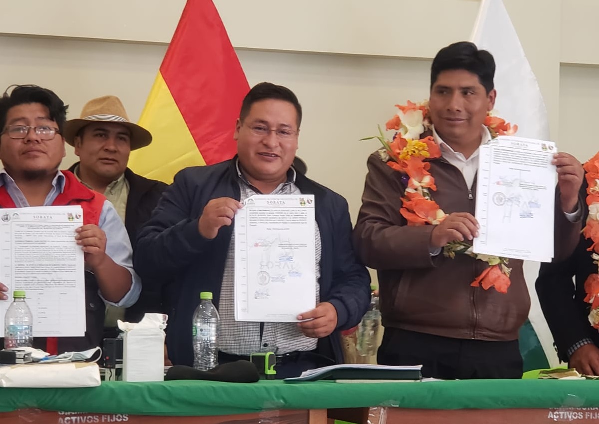 Emapa firma convenio con el Gobierno Autónomo Municipal de Sorata para la provisión de la canasta escolar