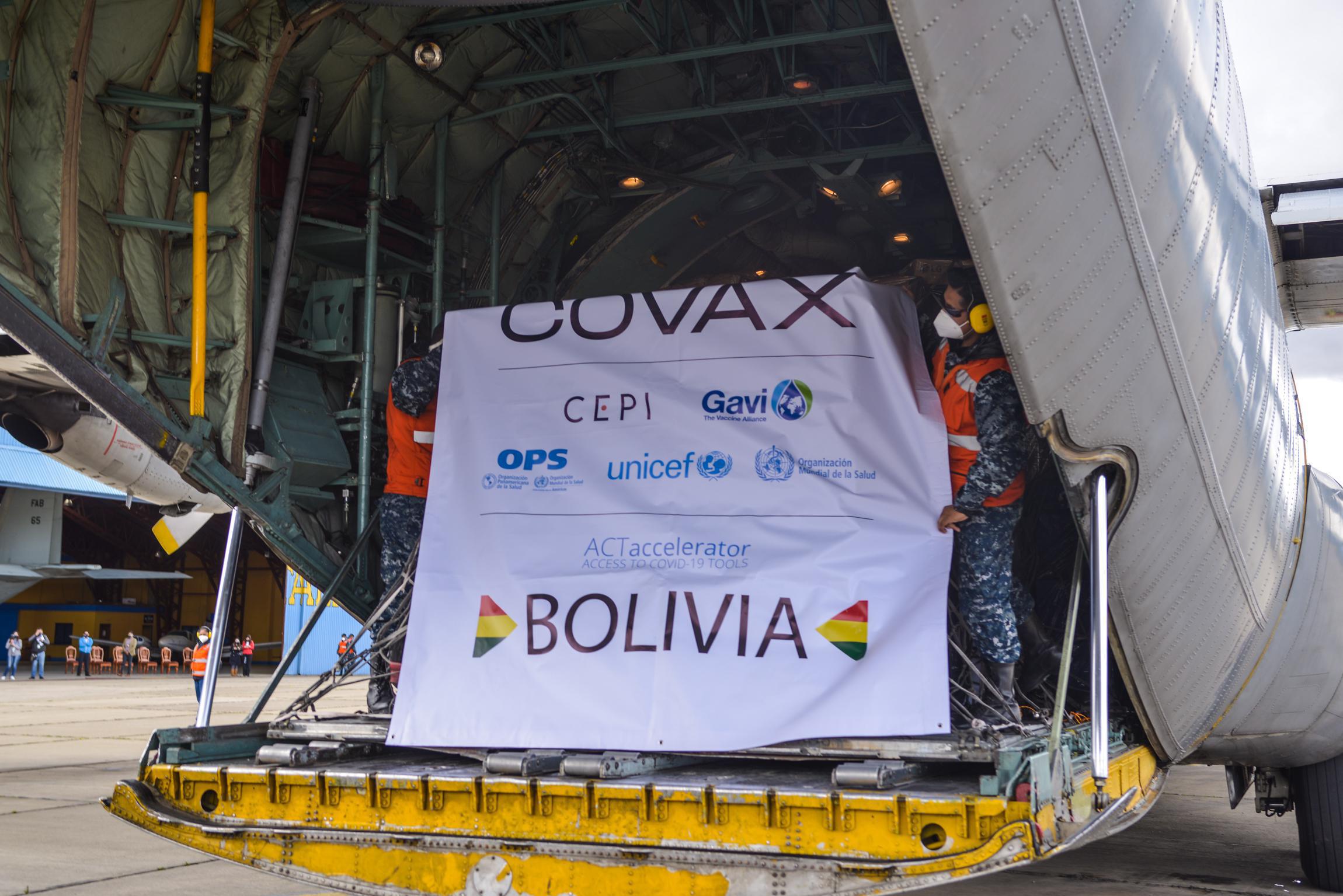 Unión Europea celebra llegada de 228.000 dosis de vacunas del mecanismo COVAX a Bolivia
