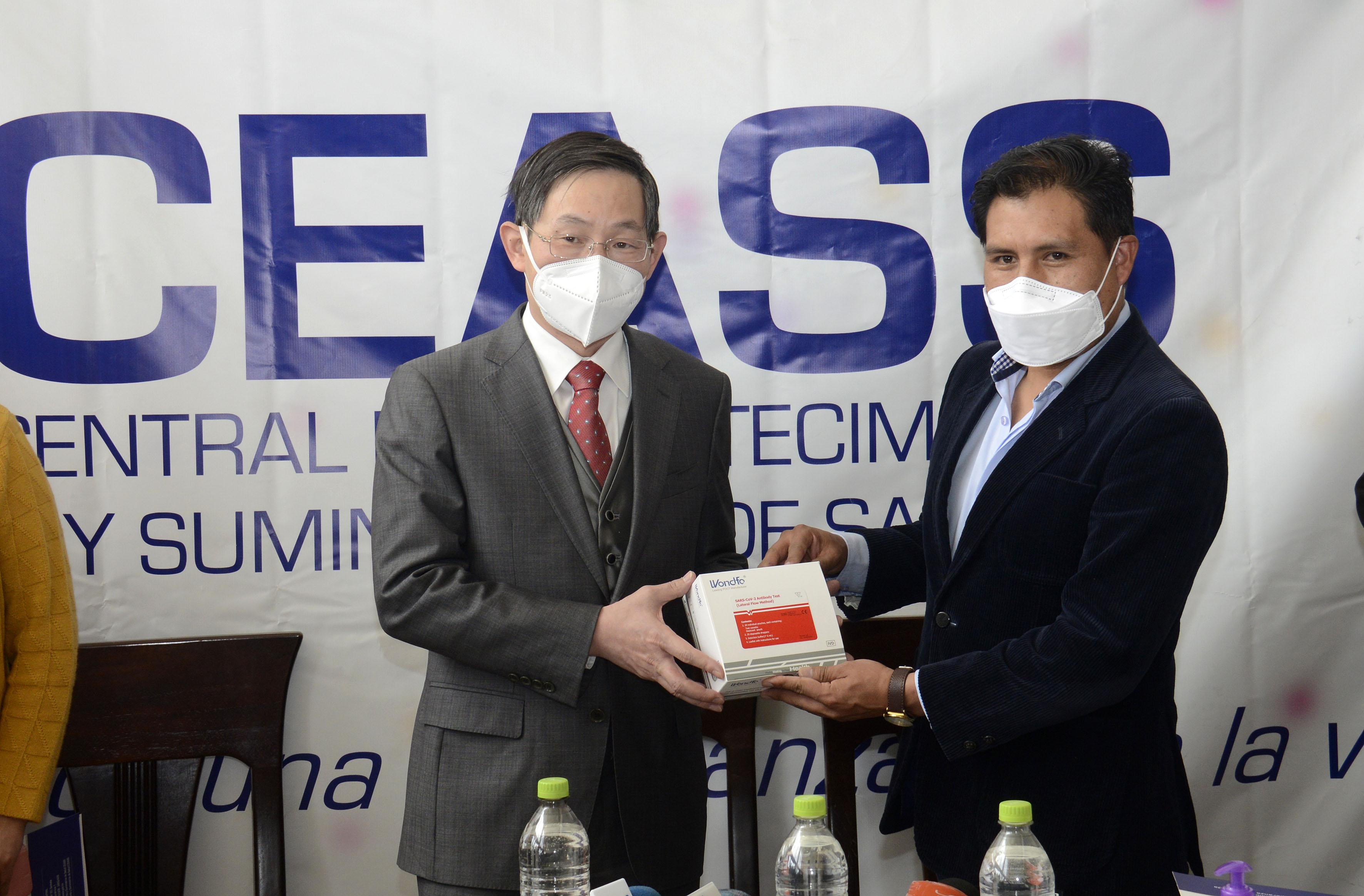 Presidente Arce agradece a la República de China por la donación de respiradores para UTIs