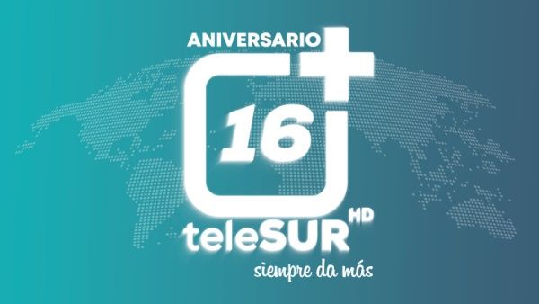 Presidente Arce felicita a la cadena televisiva TeleSUR en su 16 aniversario