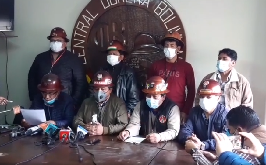 Mineros de Huanuni se declaran en emergencia y repudian paro médico