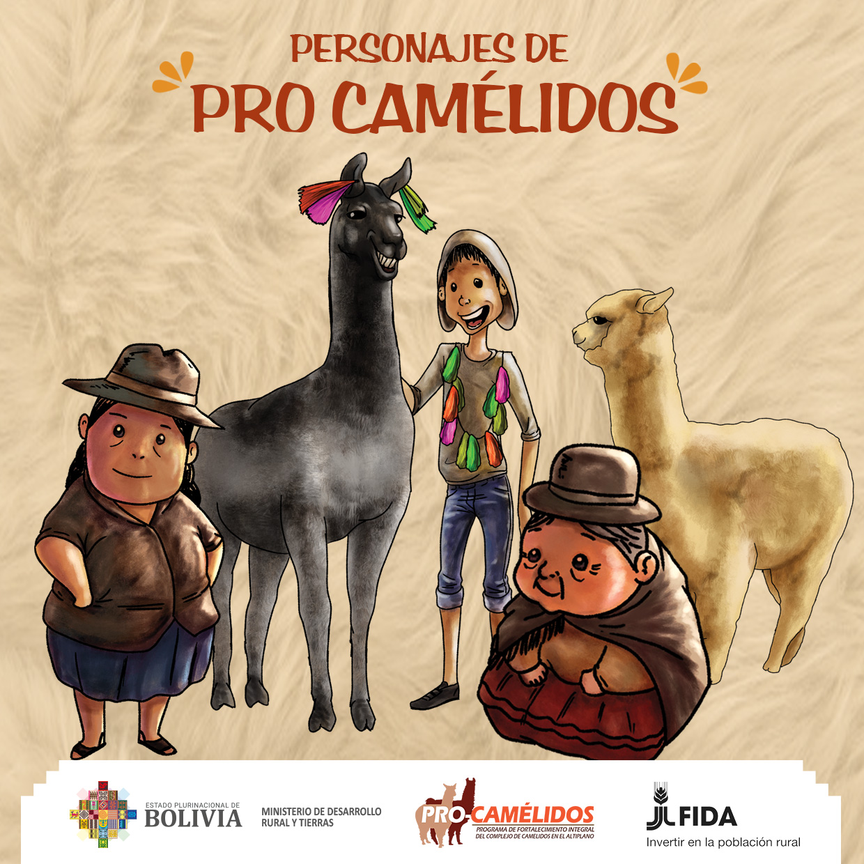Programa Pro-camélidos crea personajes educativos y de capacitación para empoderar al sector ganadero