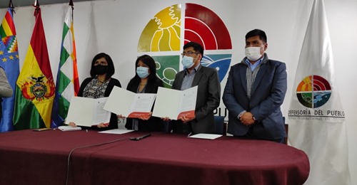 Defensoría del Pueblo y SEO TV acuerdan la promoción de los derechos humanos y la prevención de la violencia en las provincias de Bolivia