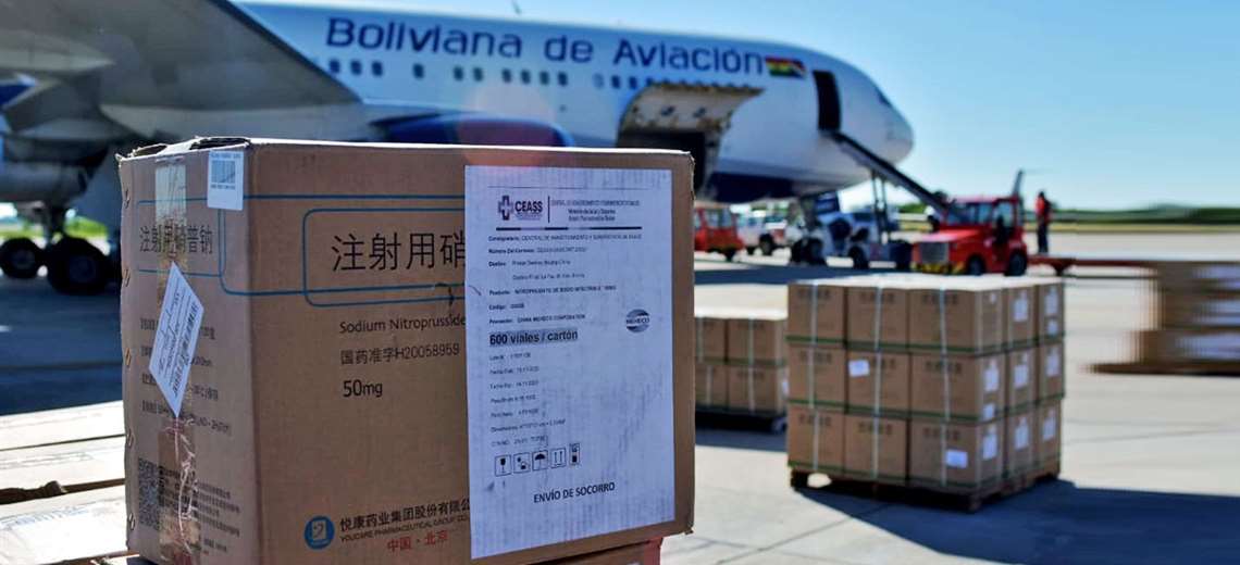 Bolivia ya recibió 1,5 millones de dosis de Sinopharm de los 6 millones que deben llegar según contrato
